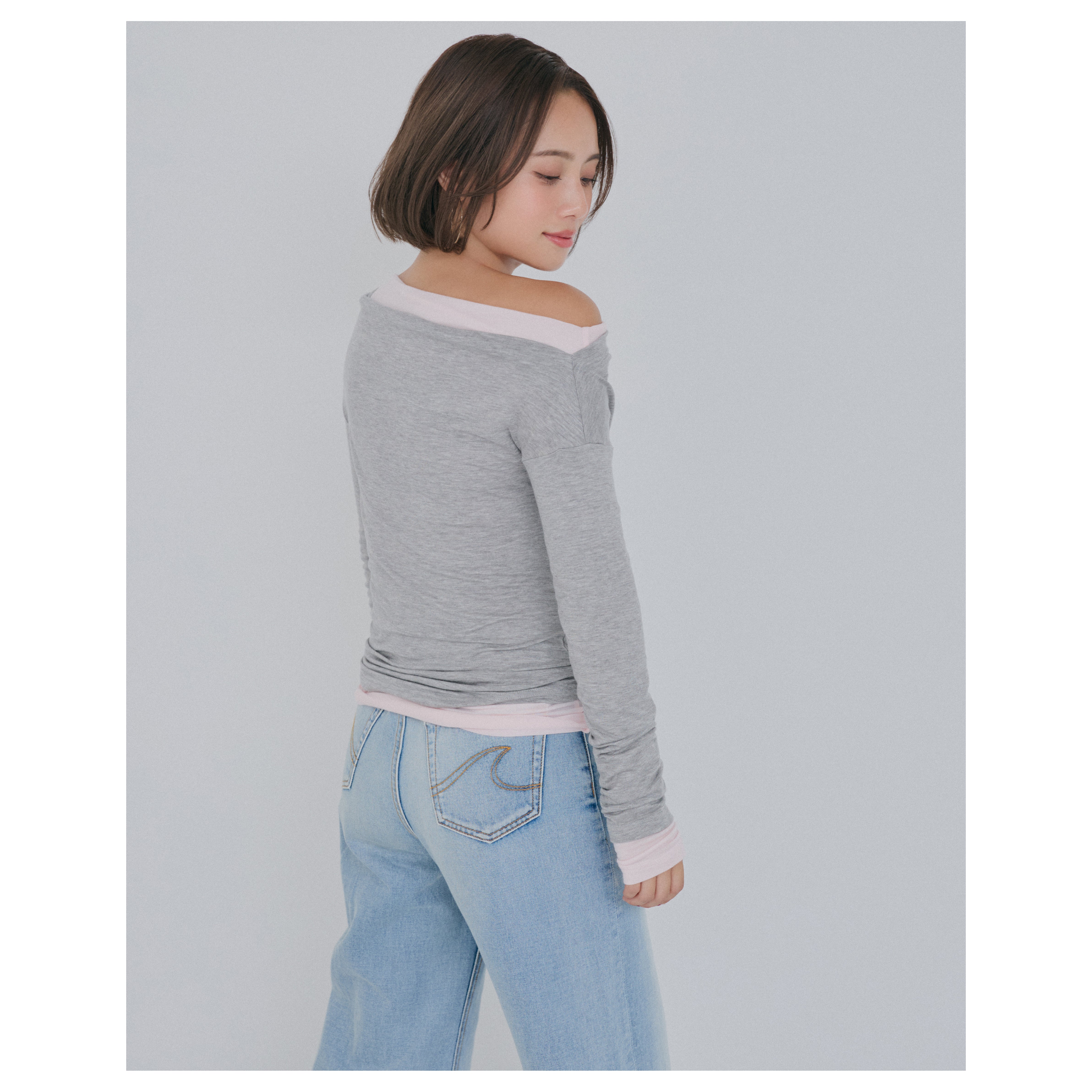 collab 2piece layered tops