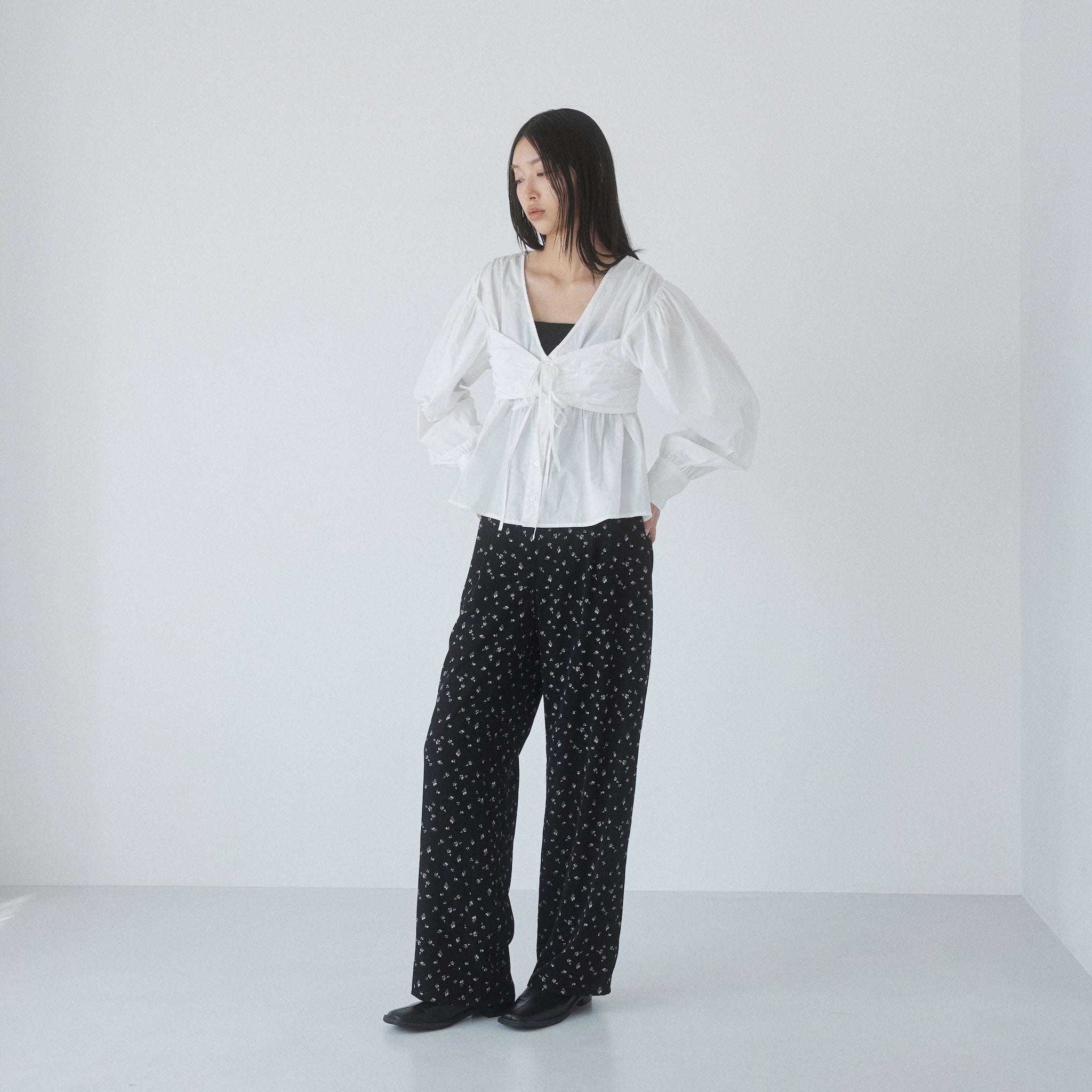 レイヤードRibbonビスチェシャツ