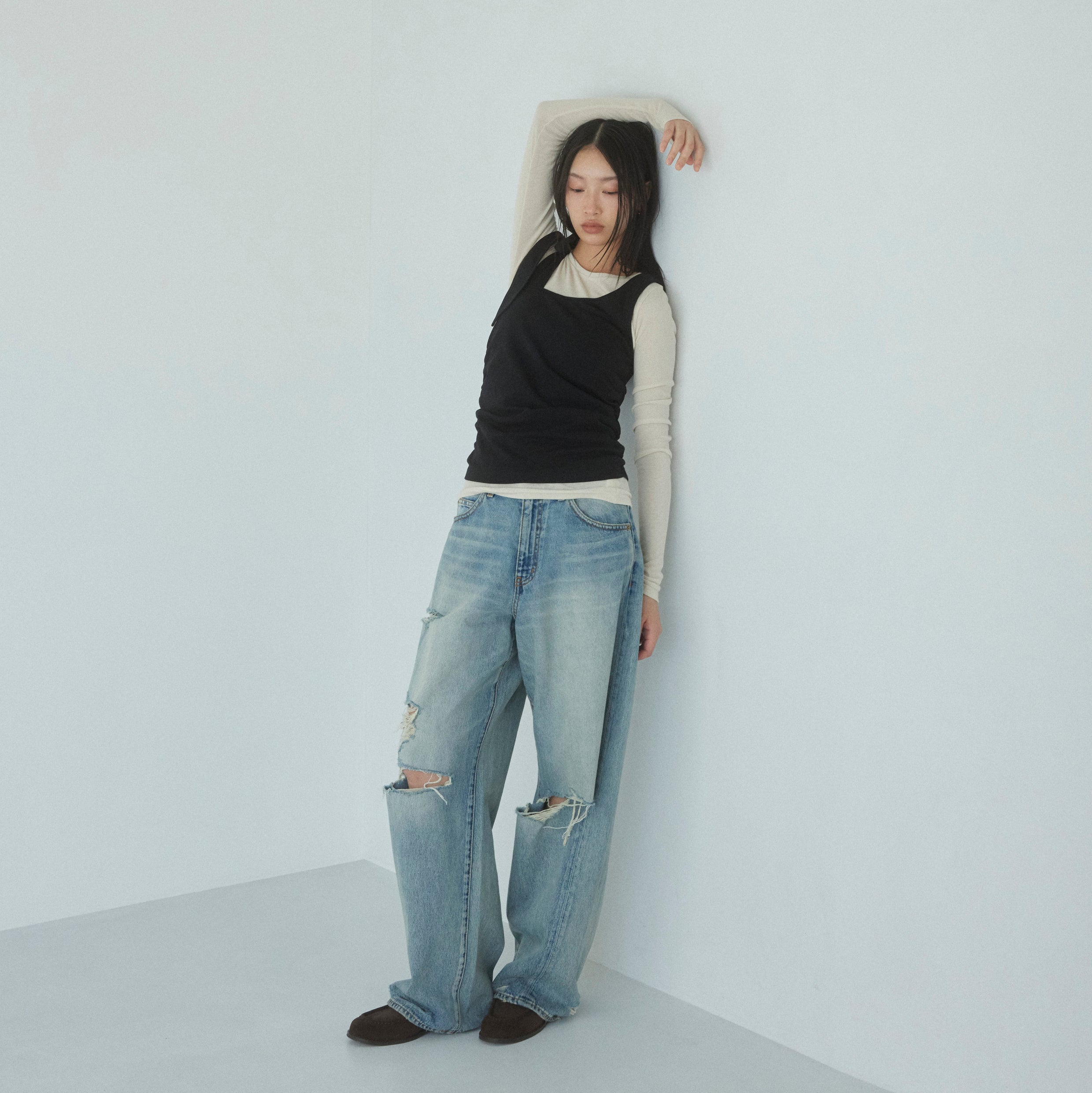 パッドin Mofty Asymmetryトップス
