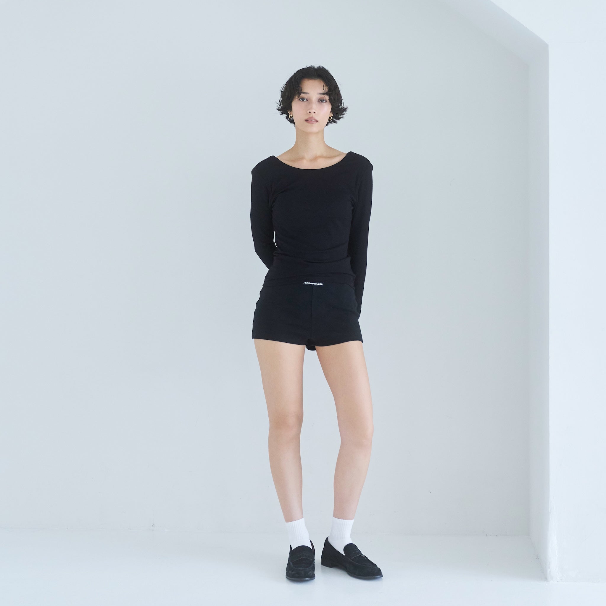 FitパッドマシュマロBack openロングスリーブ