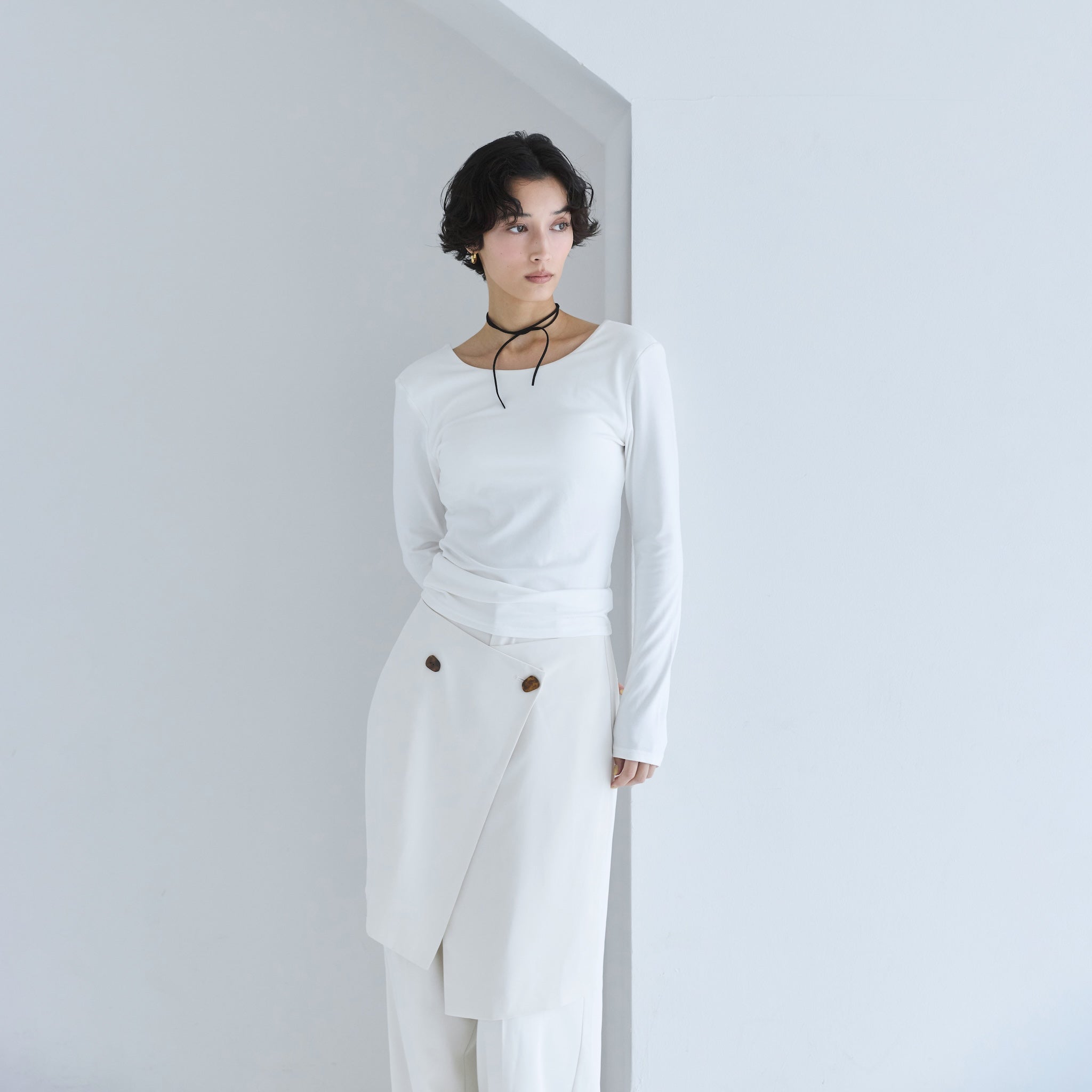 FitパッドマシュマロBack openロングスリーブ