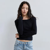 FitパッドマシュマロBack openロングスリーブ