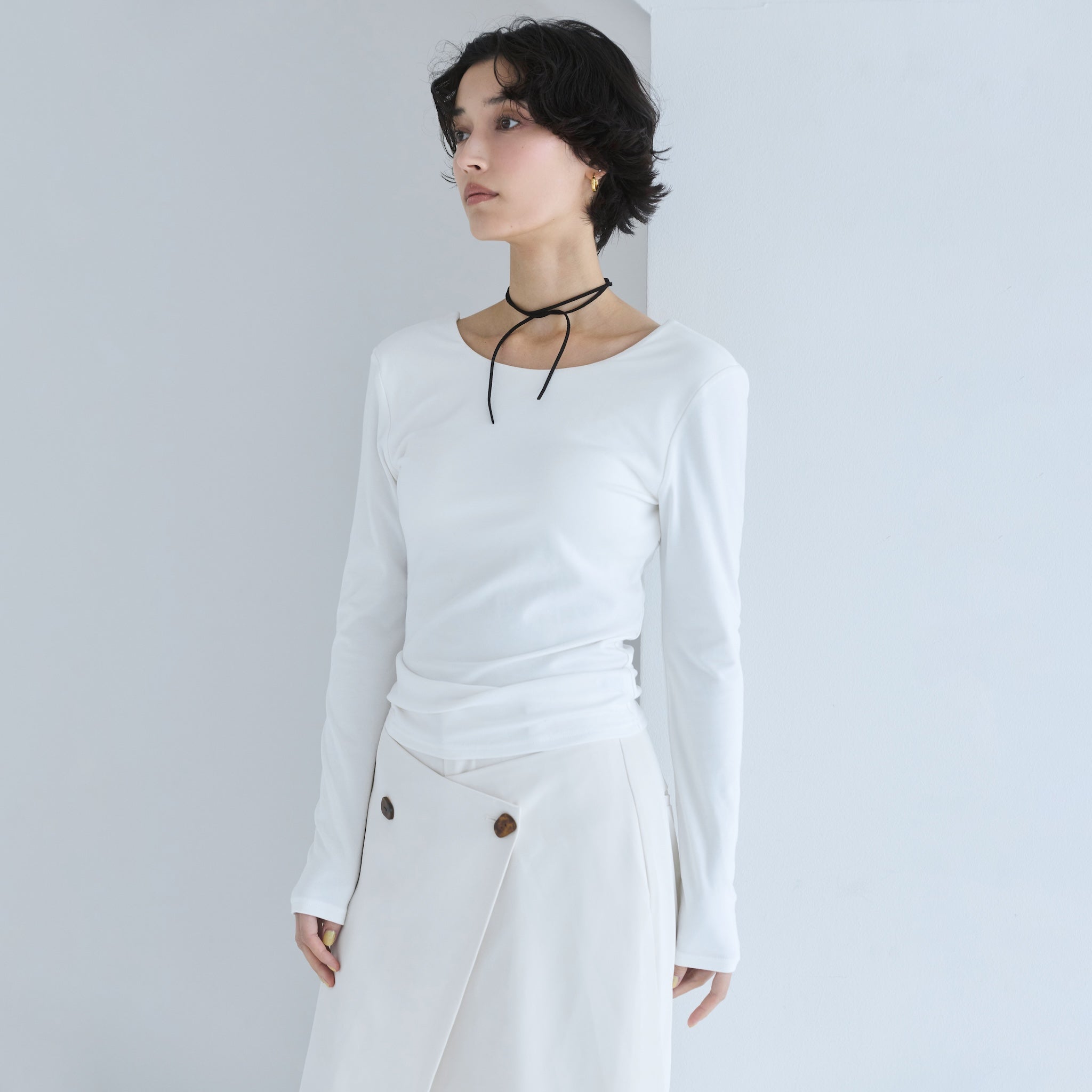 FitパッドマシュマロBack openロングスリーブ