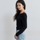 FitパッドマシュマロBack openロングスリーブ