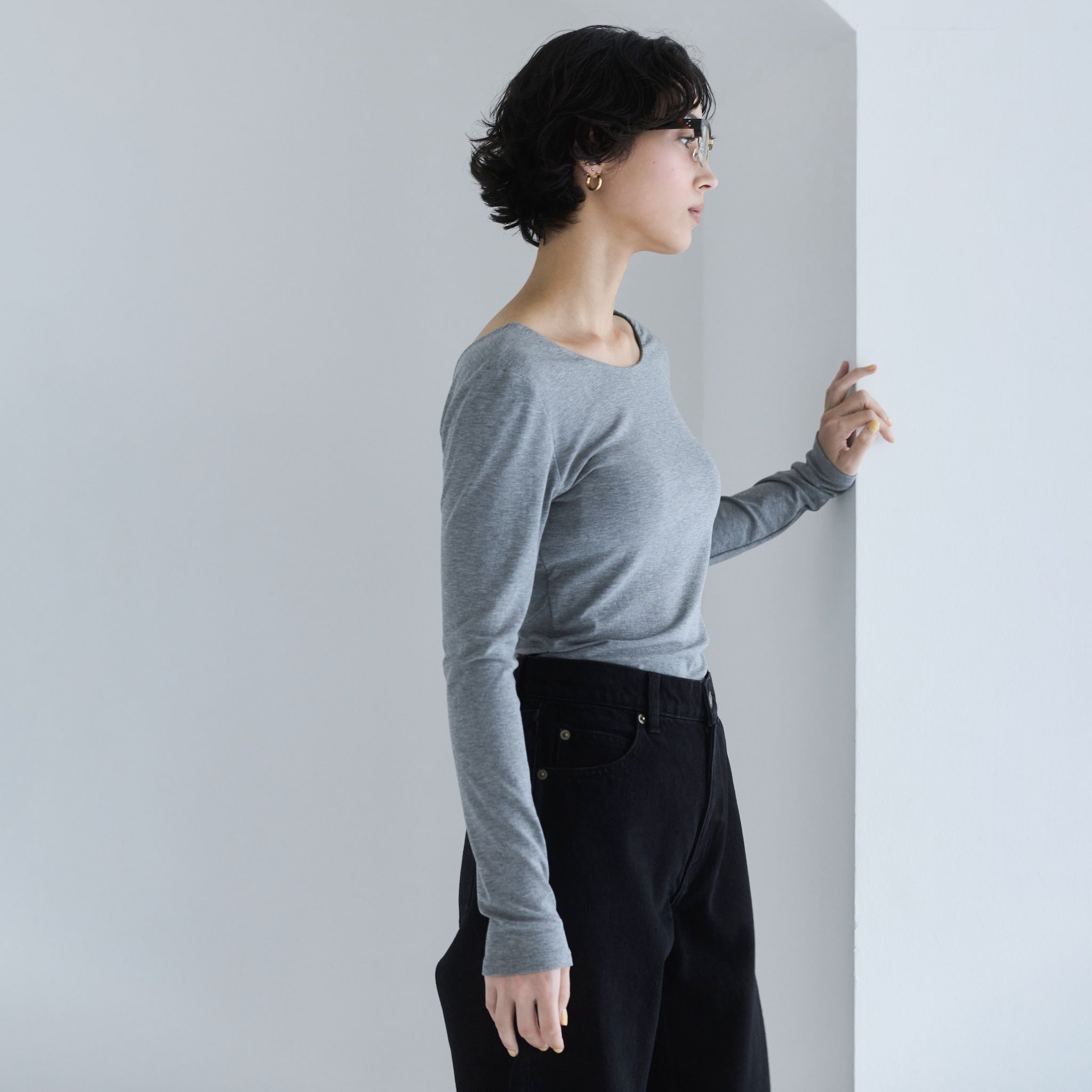 FitパッドマシュマロBack openロングスリーブ