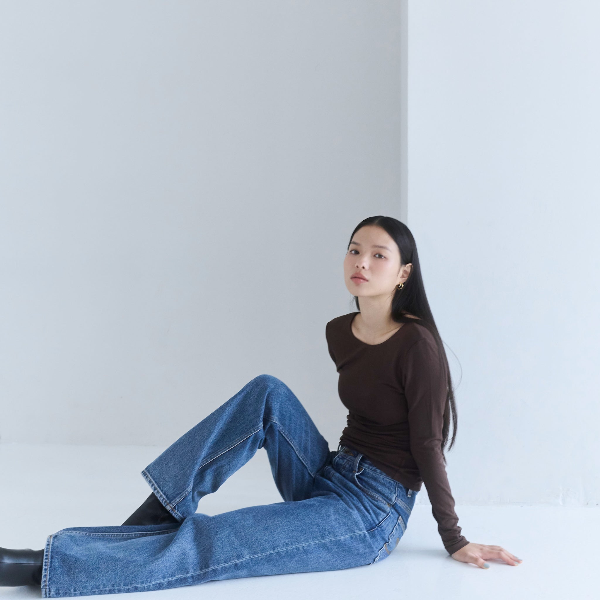 FitパッドマシュマロBack openロングスリーブ