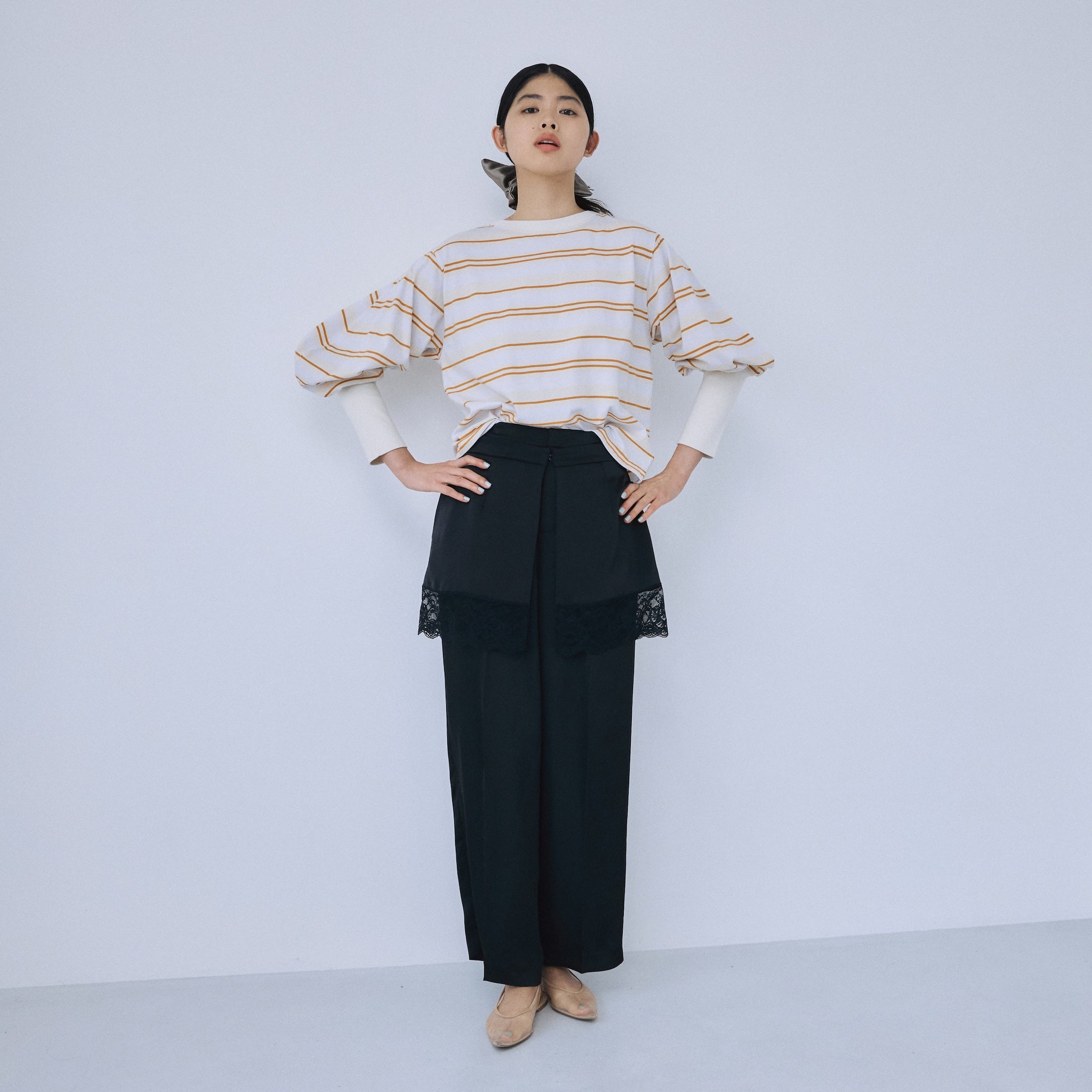 Wide sleeveコットンロンT