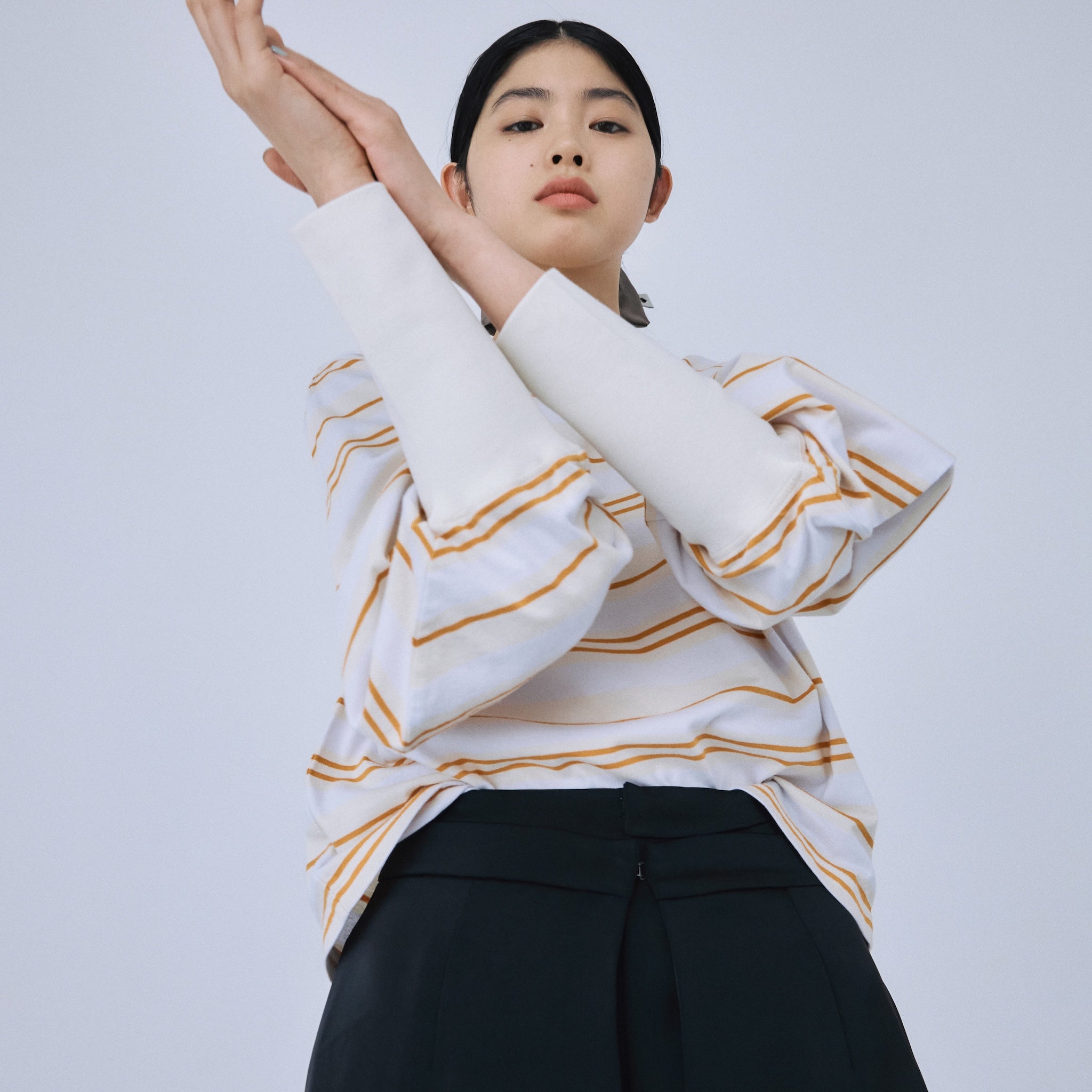 Wide sleeve cotton long tee