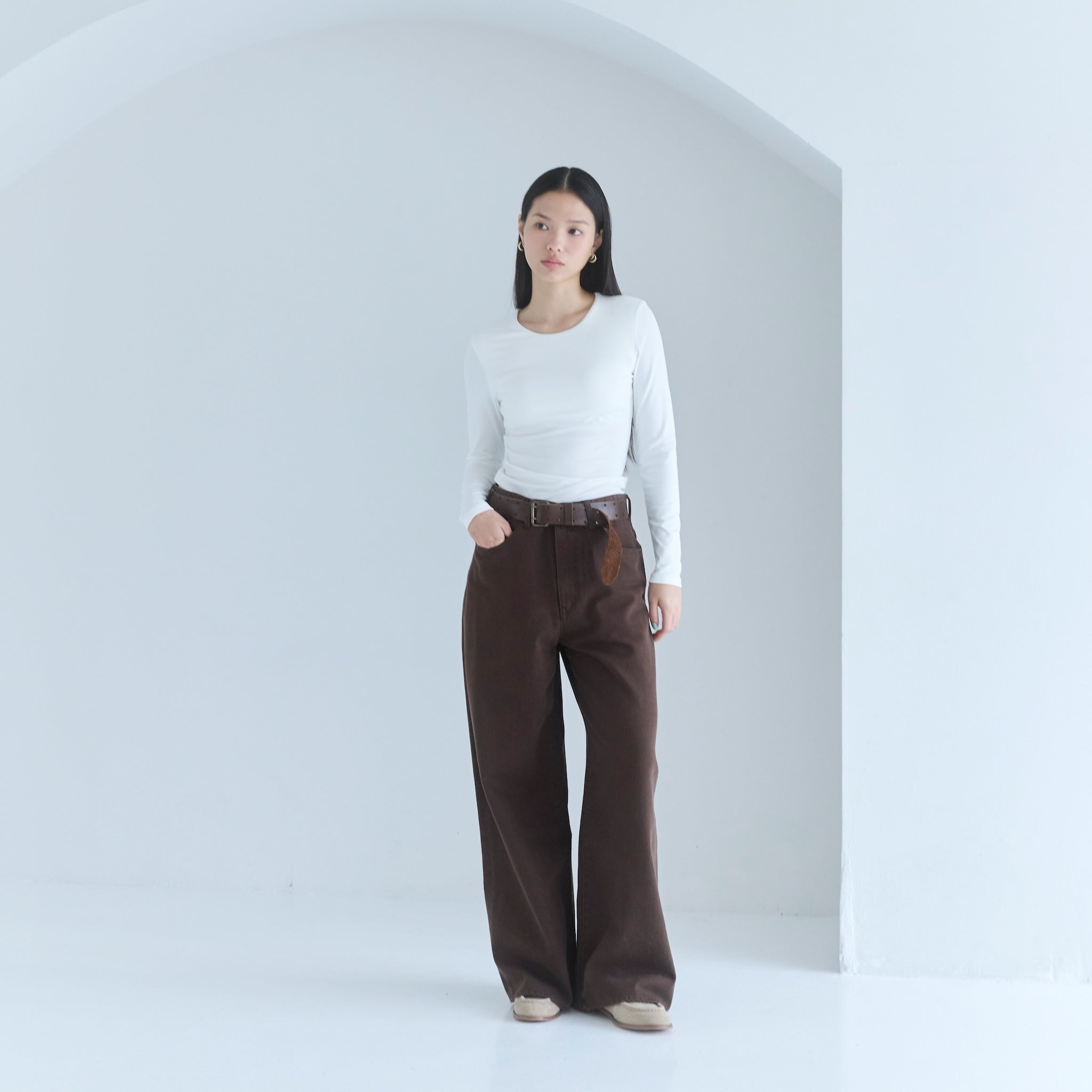 Sea Room lynn FitパッドマシュマロスクエアBRAタンク　グレー Fitパッドマシュマロスクエアハーフスリーブ