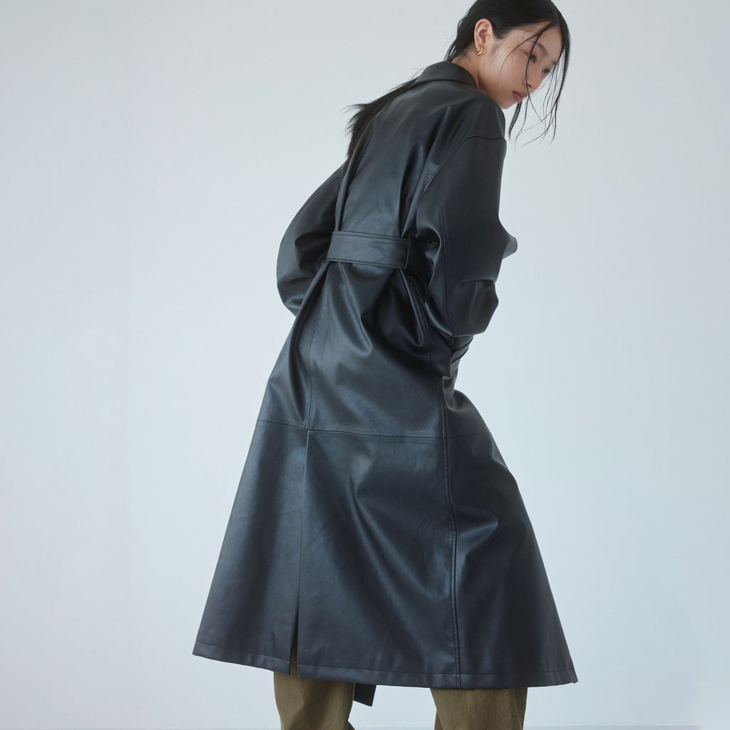 melt the lady レザーライクロングコート ブラック 2025年最新】MELT THE LADY レザージャケット・ライダースの人気