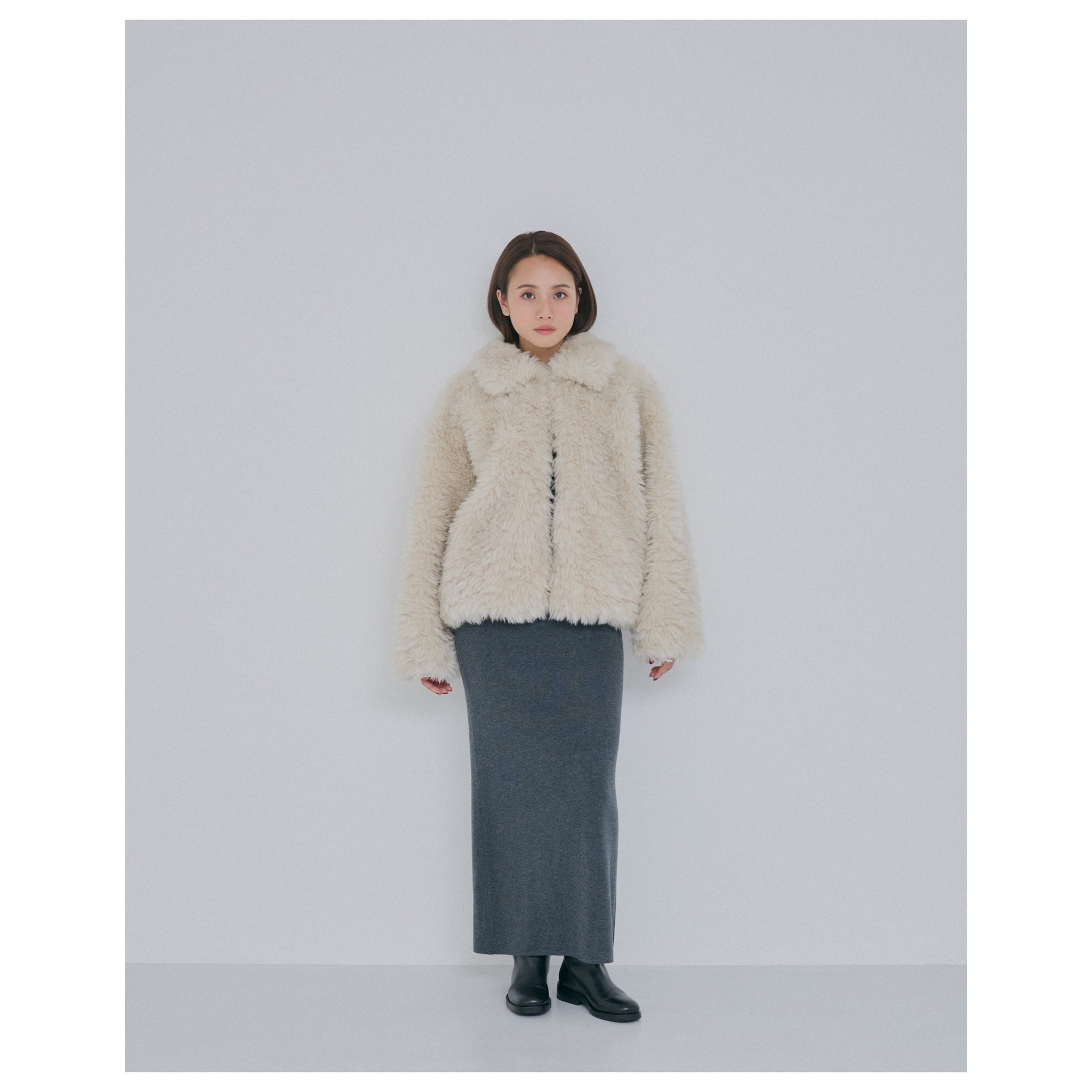 fur coat with collar and chibi collar