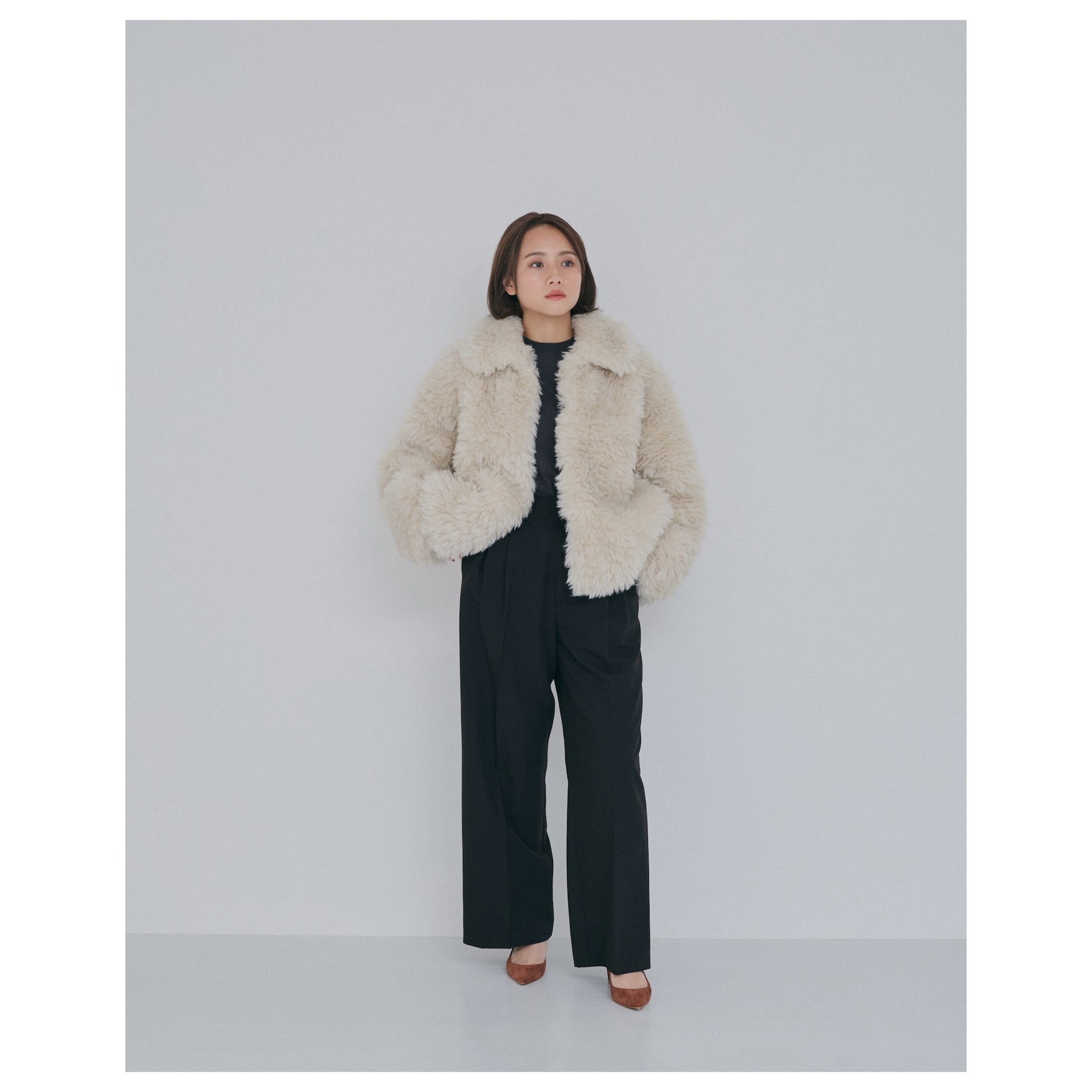 fur coat with collar and chibi collar