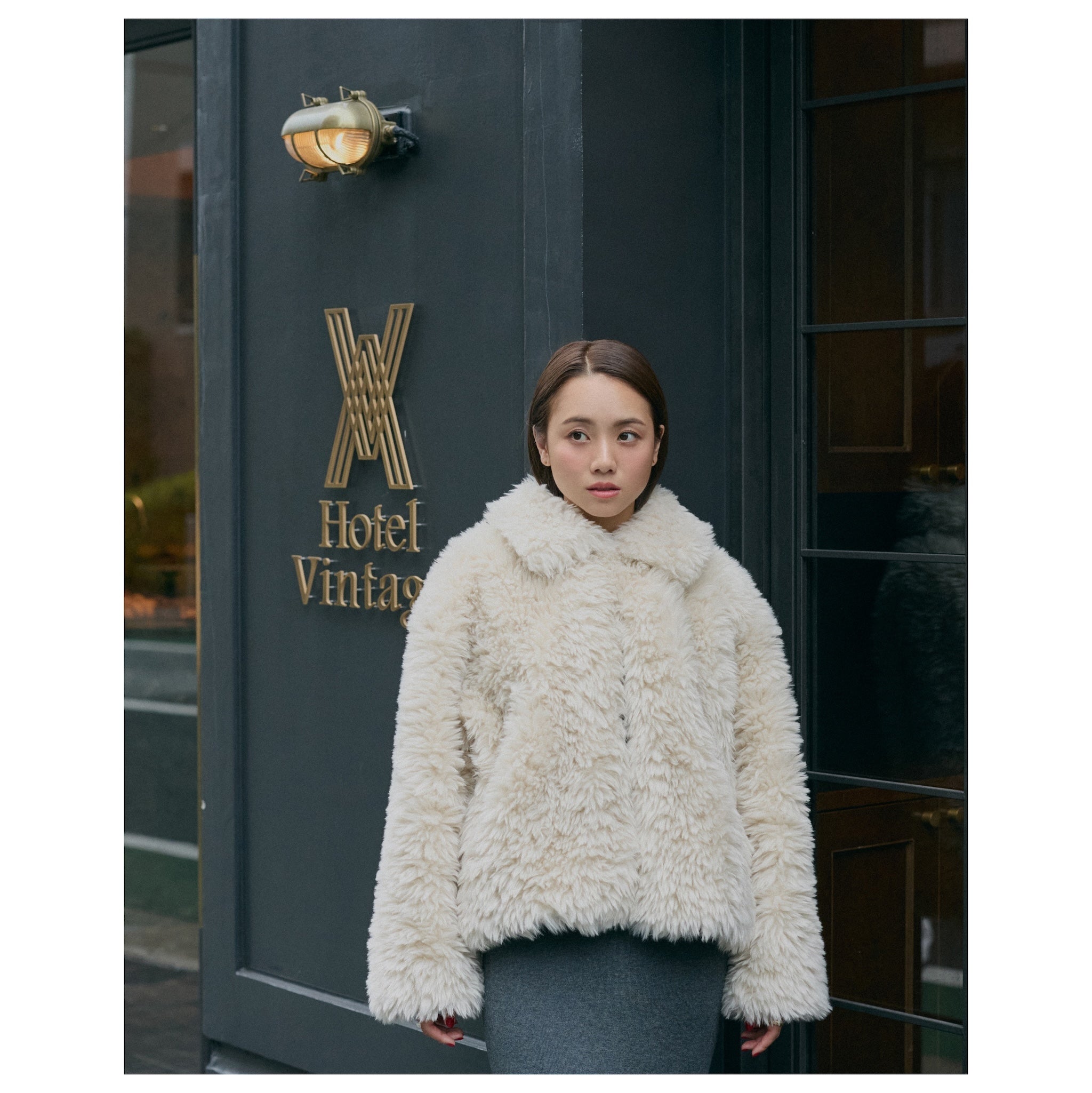 fur coat with collar and chibi collar