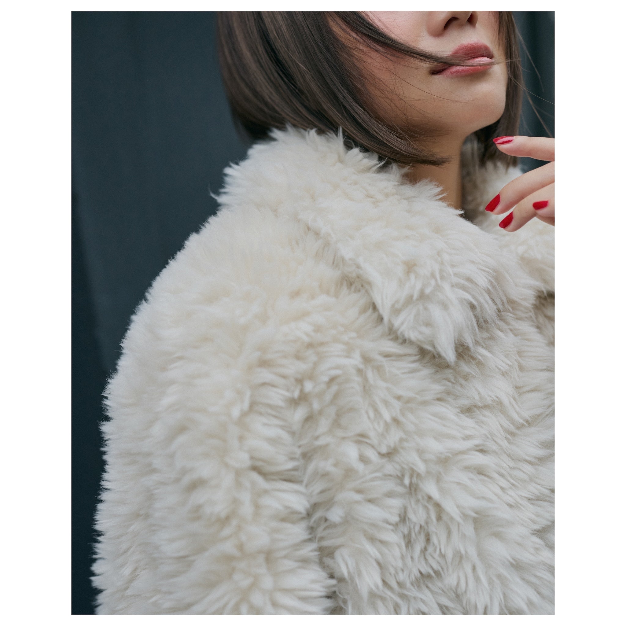 fur coat with collar and chibi collar