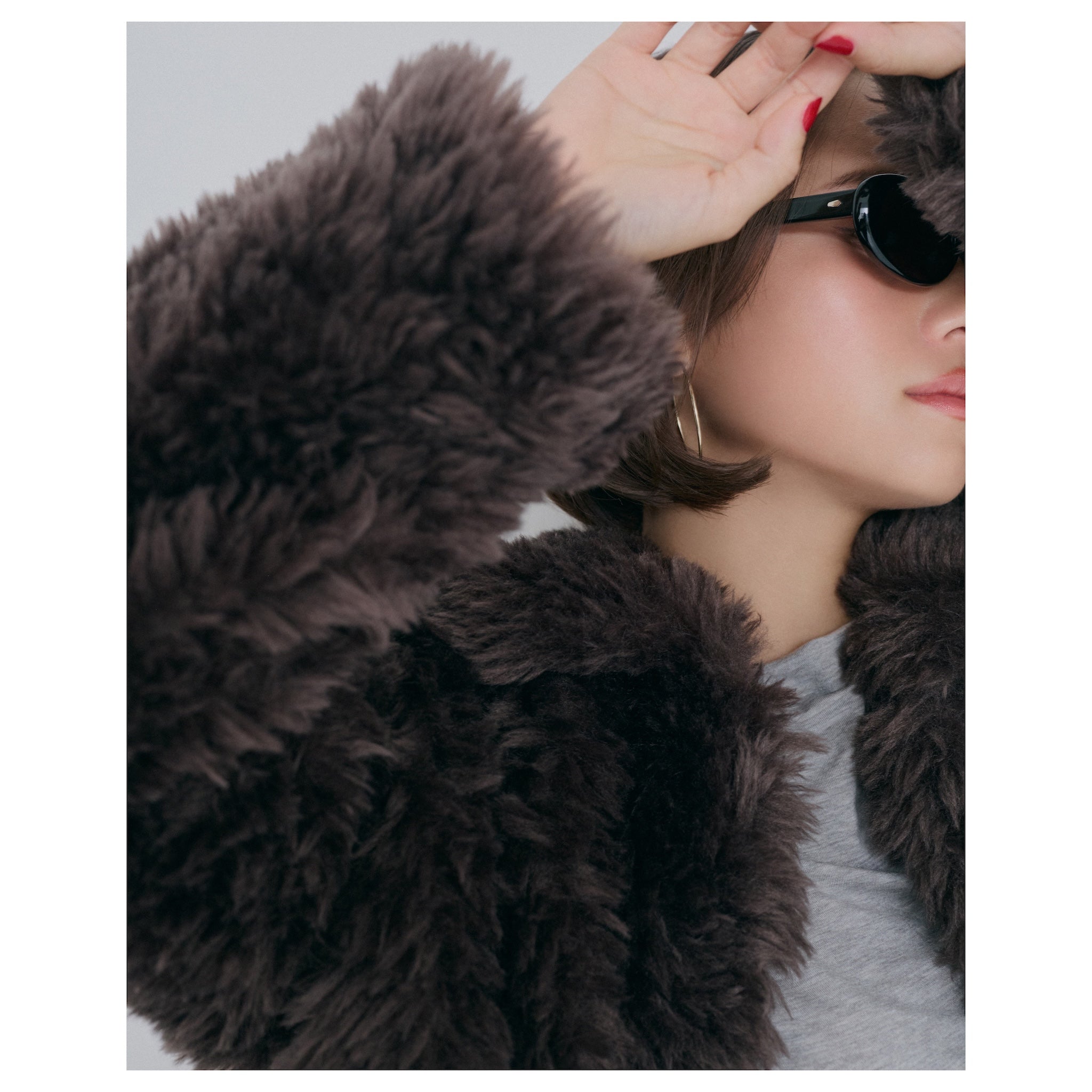 fur coat with collar and chibi collar