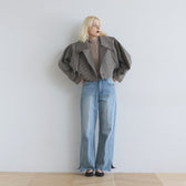 Multi collar short trench coat