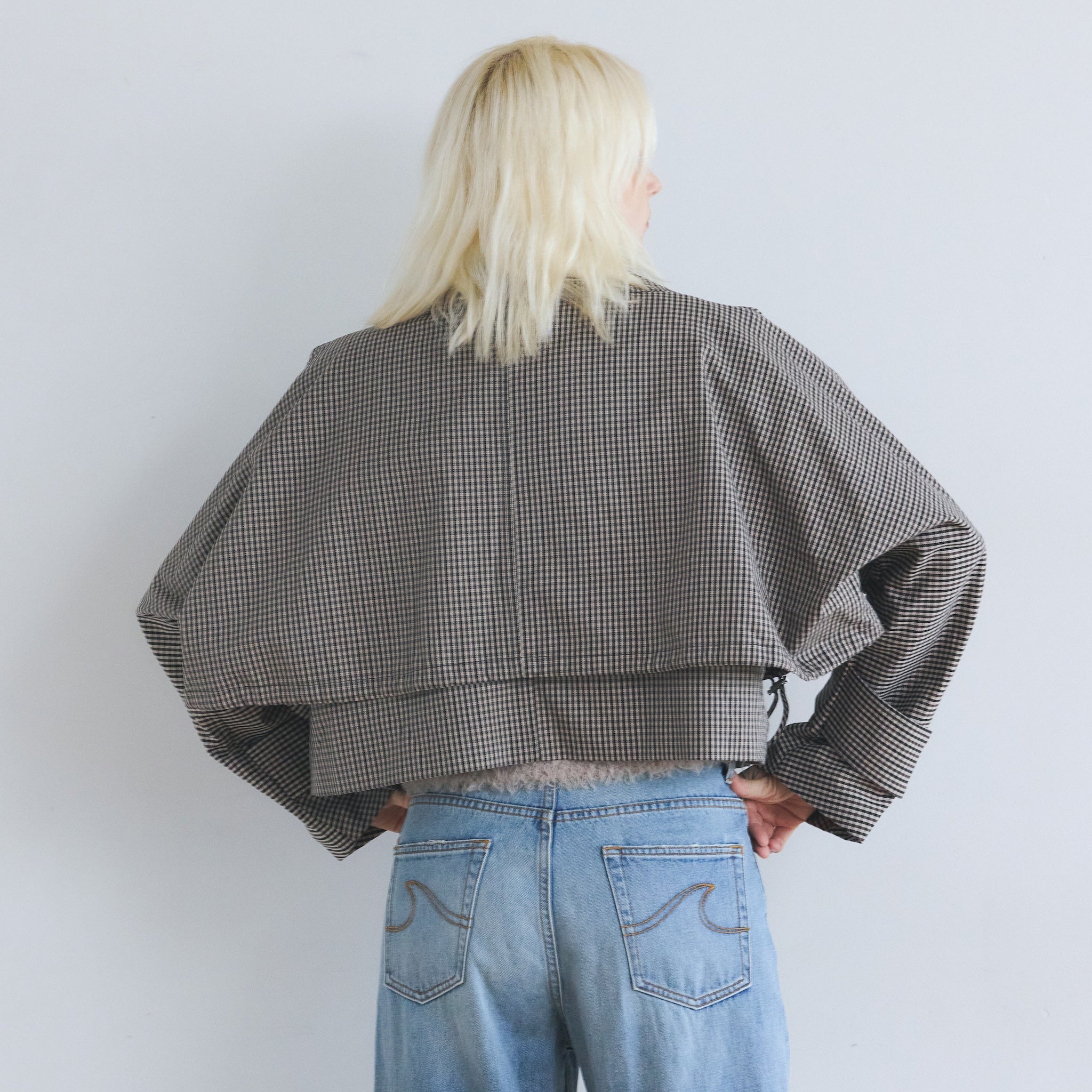 Multi collarショートトレンチコート