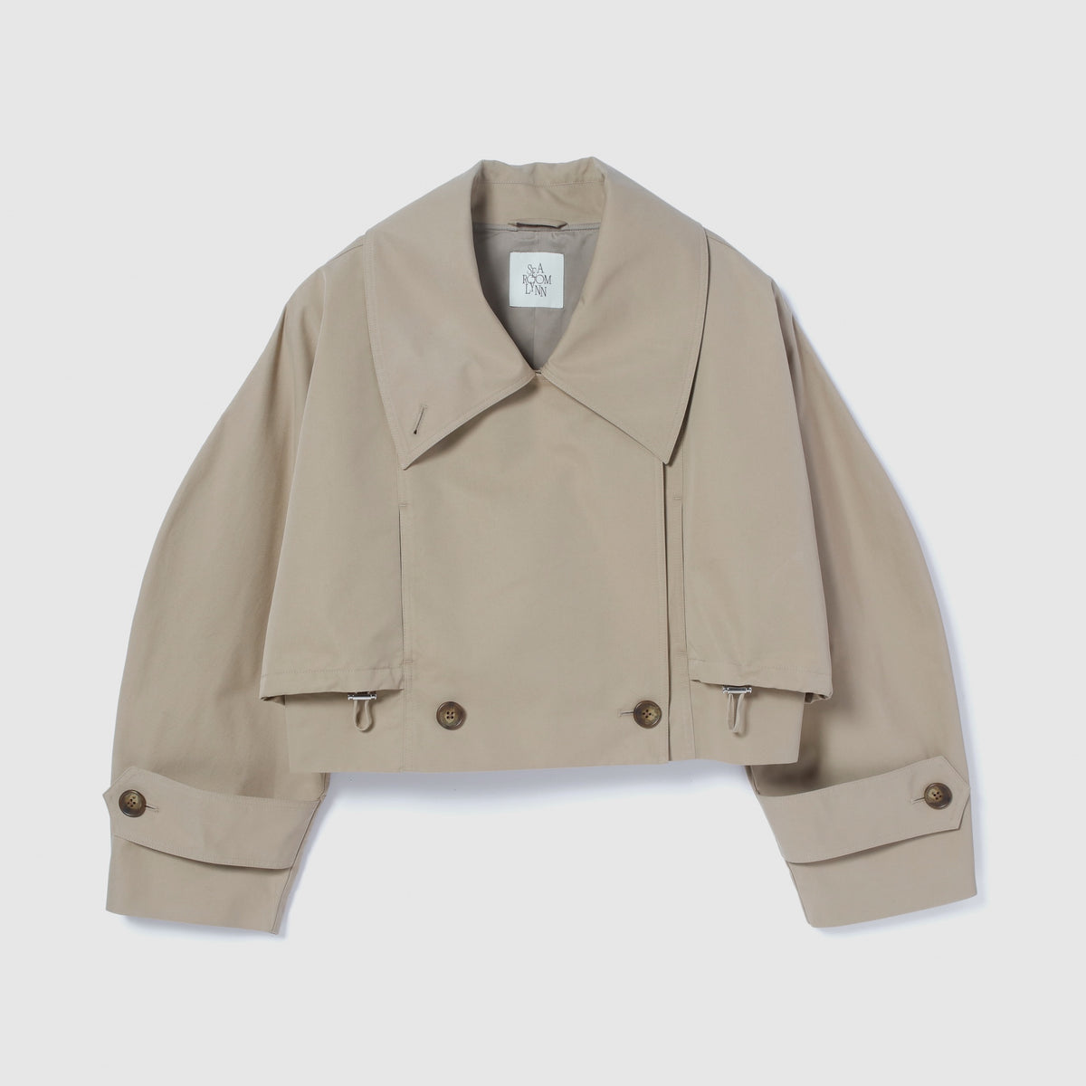 Multi collar short trench coat