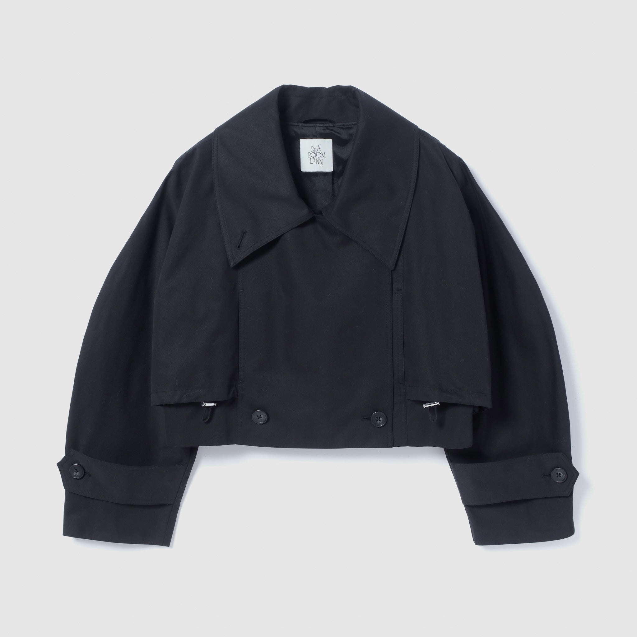 Multi collarショートトレンチコート
