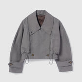 Multi collar short trench coat