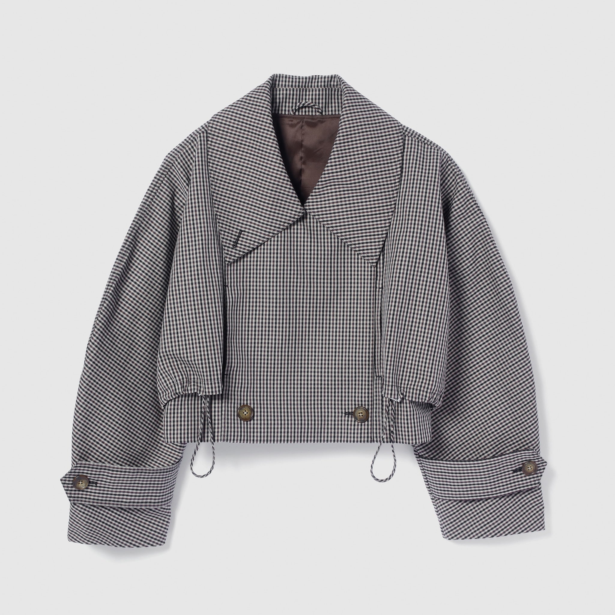 Multi collarショートトレンチコート