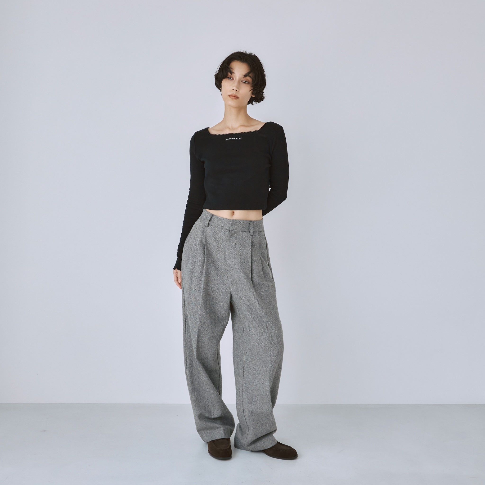 Tweed 2tuckスラックス