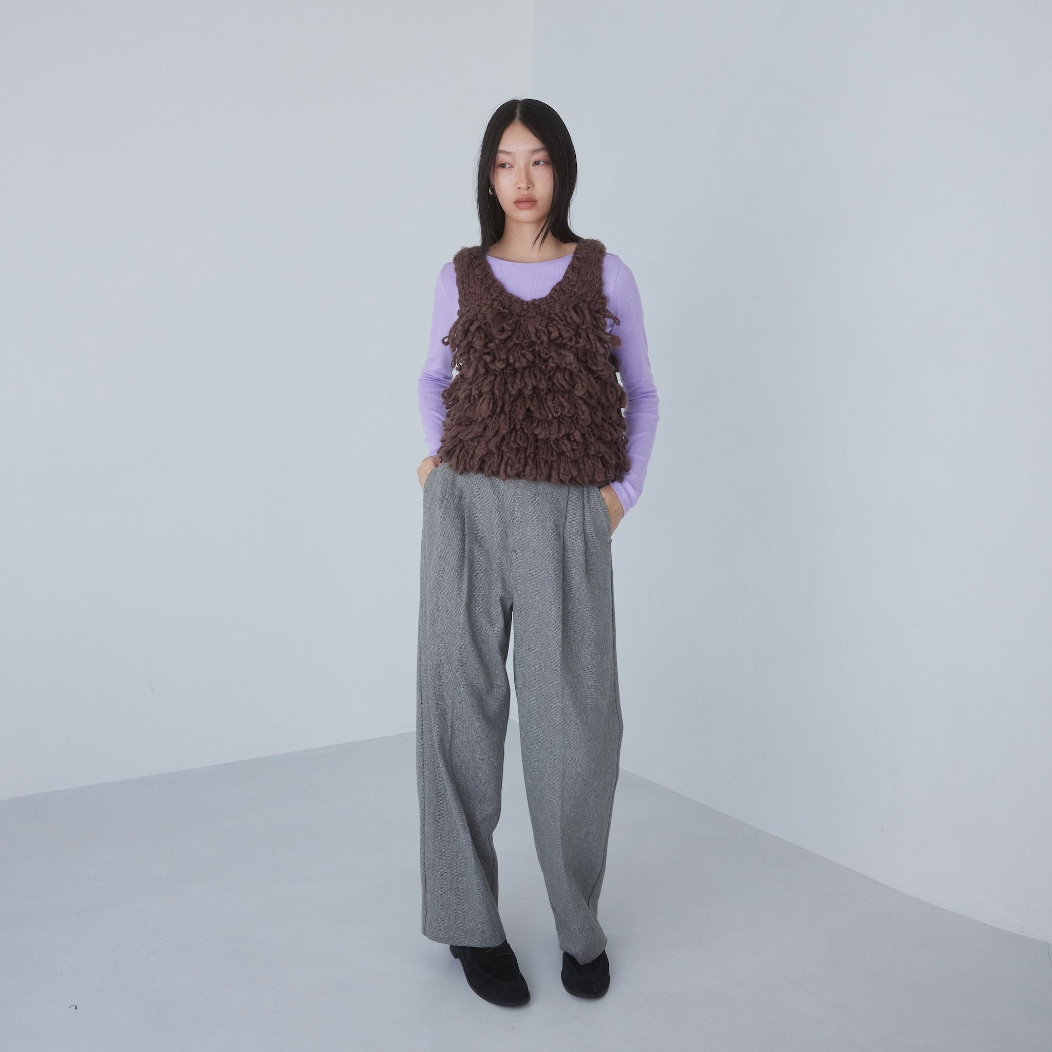 Tweed 2tuckスラックス