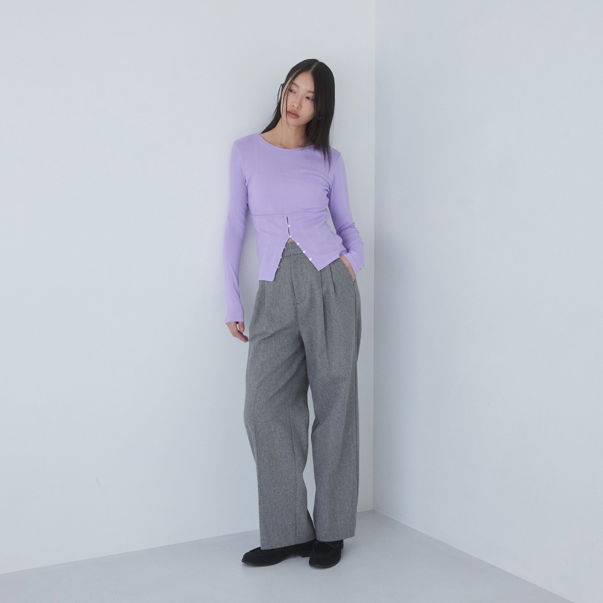 Tweed 2tuckスラックス