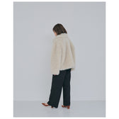 collab W tuckストレートスラックス