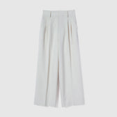 collab W tuckストレートスラックス