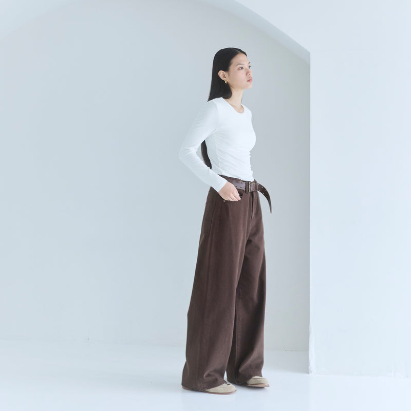Wide-waisted low-rise baggy SRN05