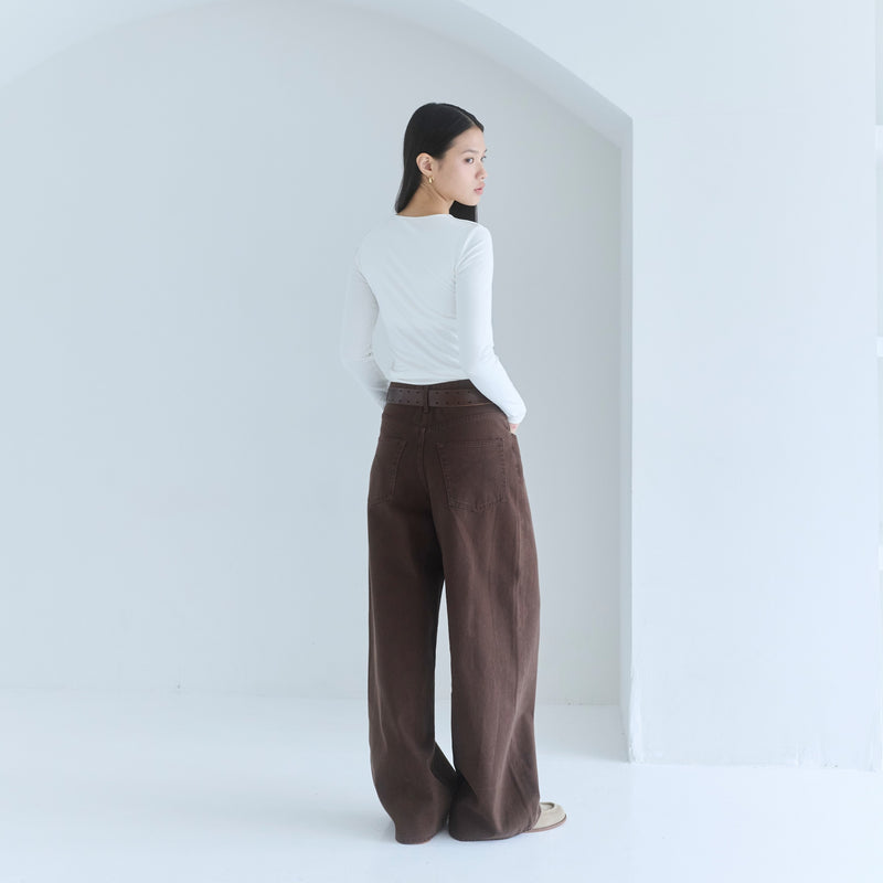 Wide-waisted low-rise baggy SRN05