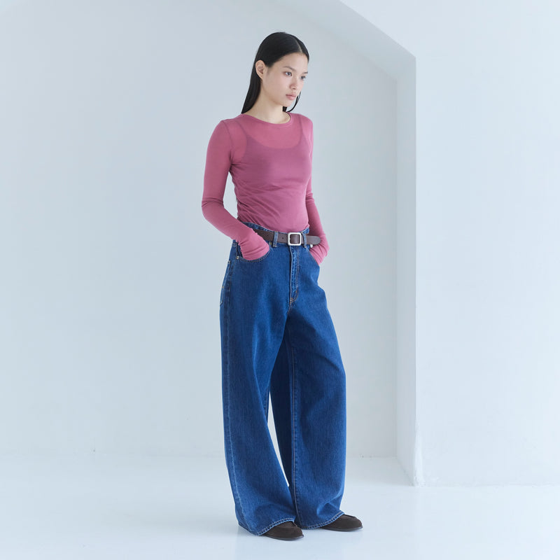 Wide-waisted low-rise baggy SRN05