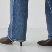 Round toe mid heel boots