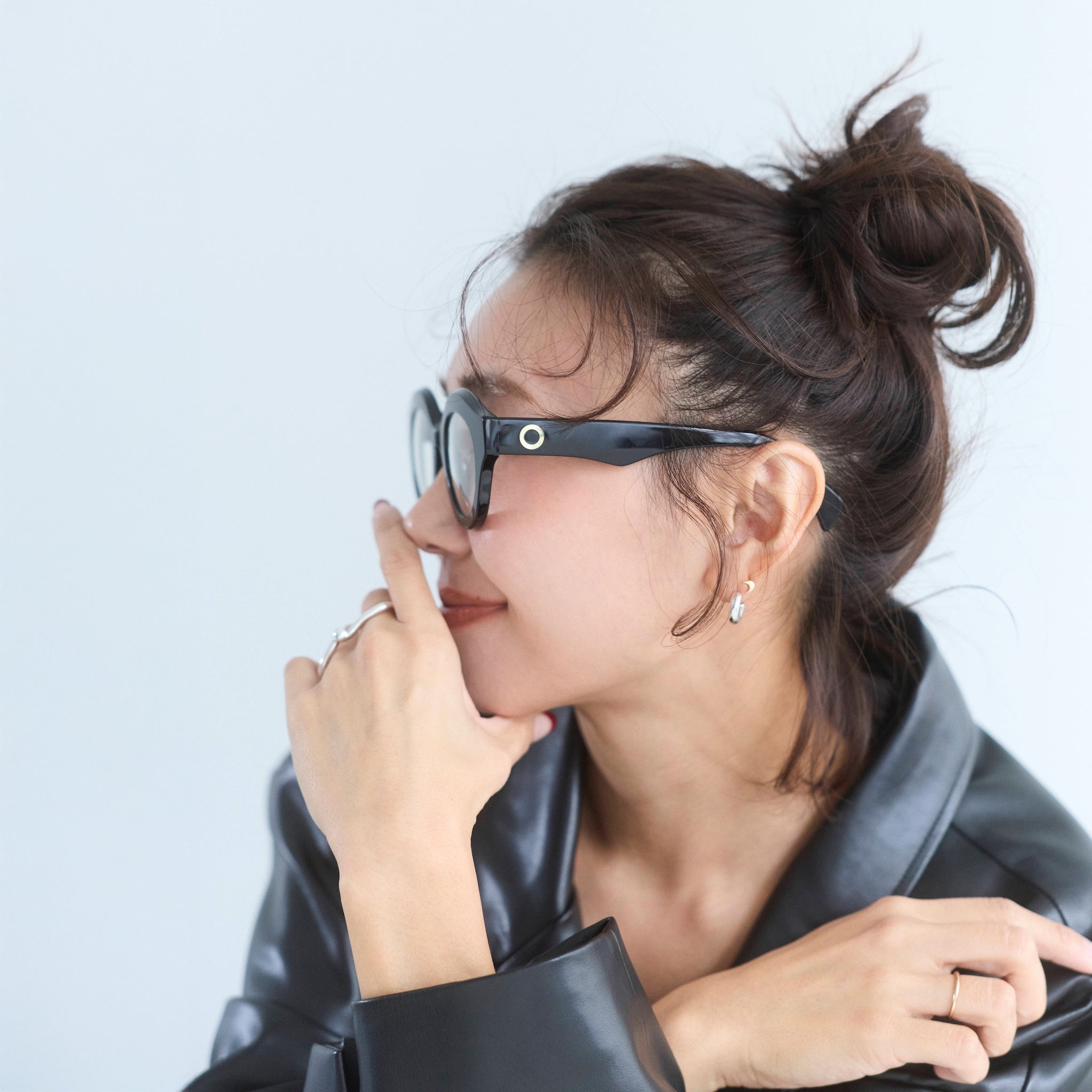 シールームリン 今季サングラス collab Bold Round Frame Glasses