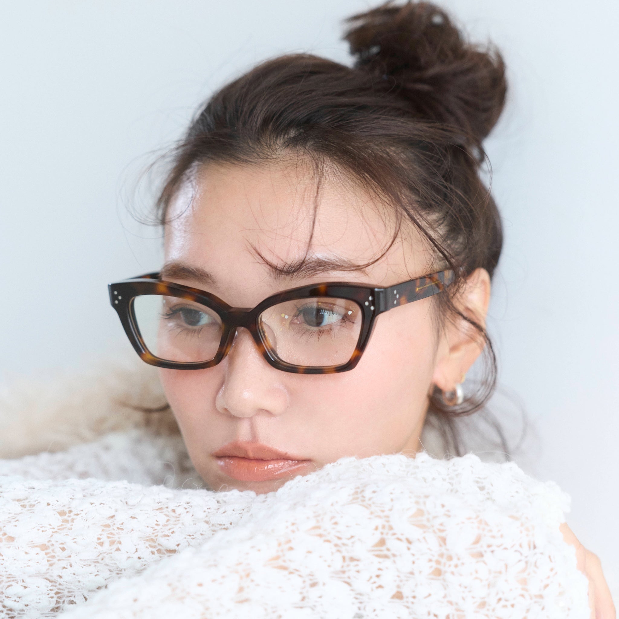 collab Bold Cat-Eye Frame Glasses