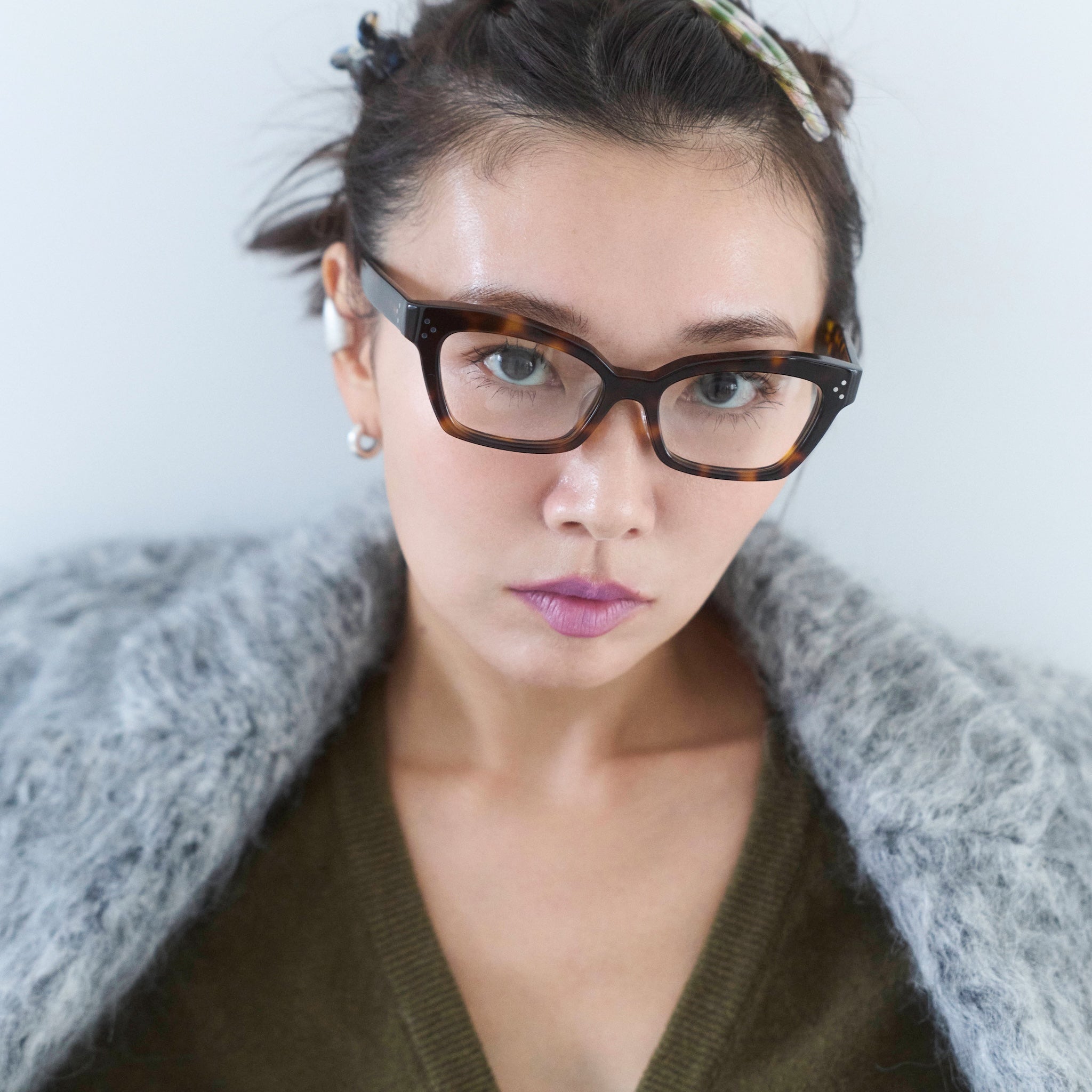 collab Bold Cat-Eye Frame Glasses