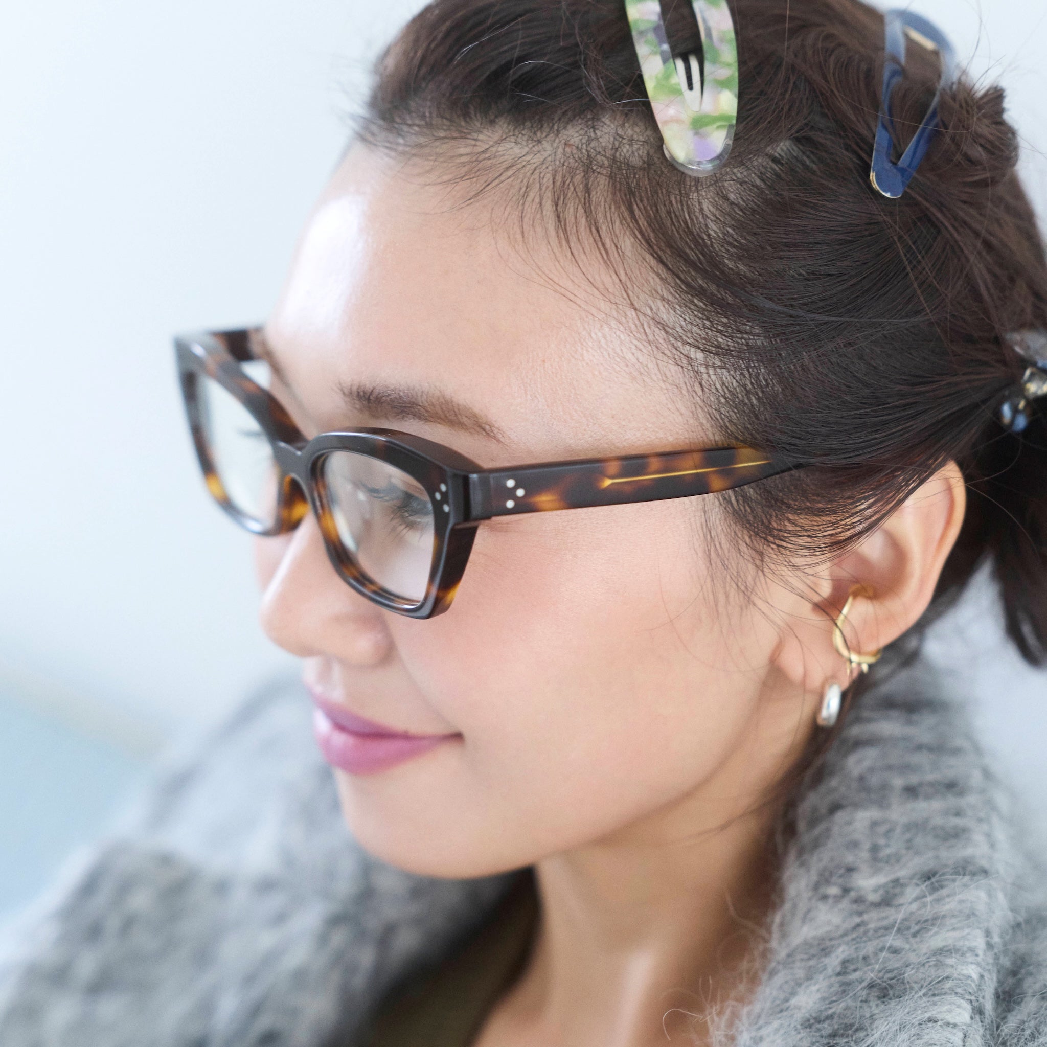 collab Bold Cat-Eye Frame Glasses