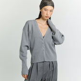 Clear Cotton Knit Cardigan
