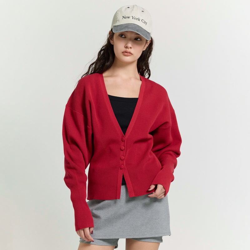 Clear Cotton Knit Cardigan