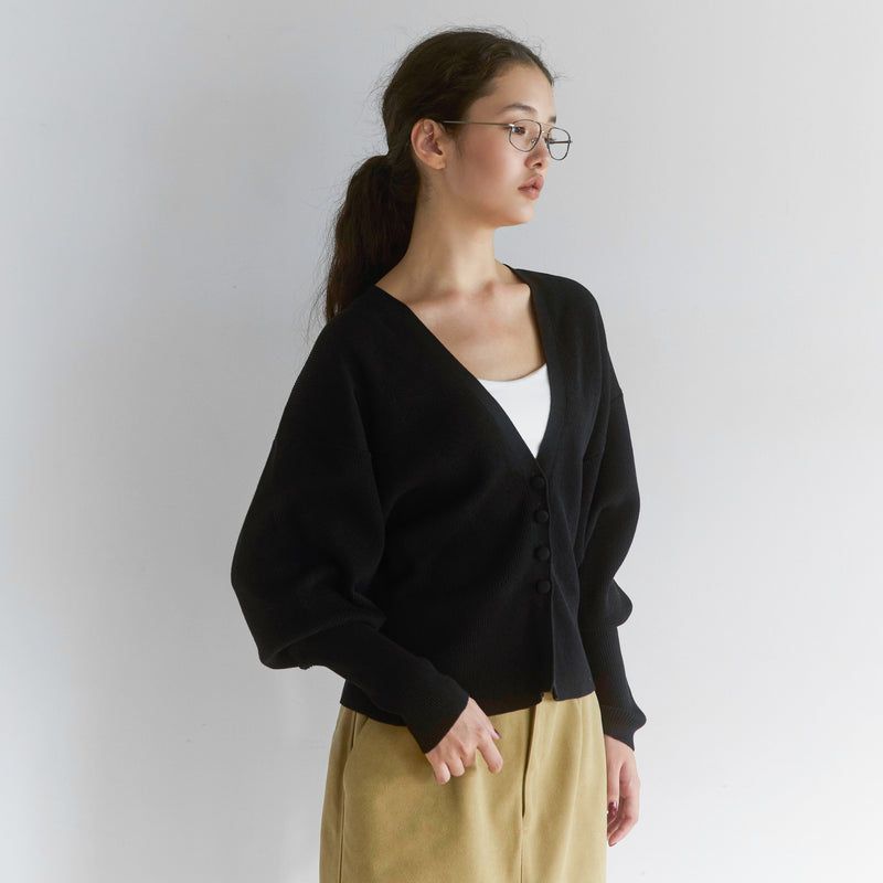 Clear Cotton Knit Cardigan
