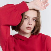 Clear Cotton Knit Hoodie
