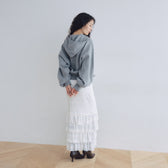 Clear Cotton Knit Hoodie
