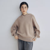 Clear Cotton Knit Hoodie