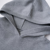 Clear Cotton Knit Hoodie
