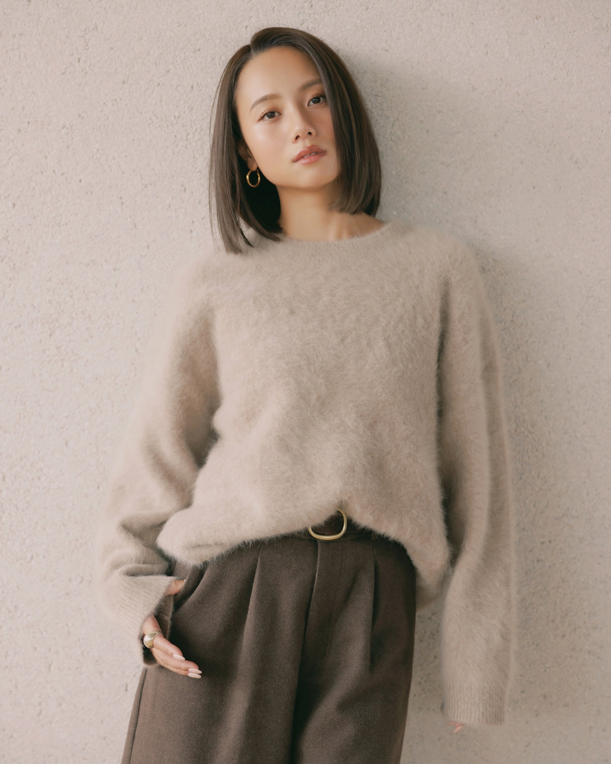 collab Fox Cashmereニットプルオーバー