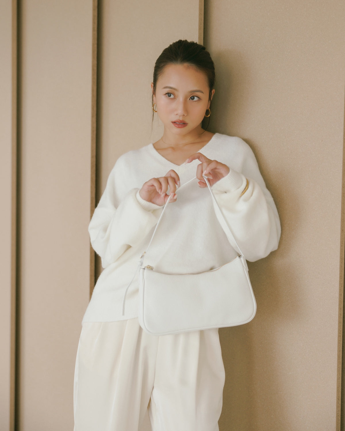 collab Basic Vネックニットトップス