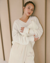 collab Basic Vネックニットトップス