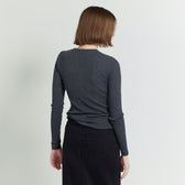 Front Ribbon RIBニットトップス