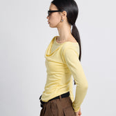 Drape Neck Knitトップス